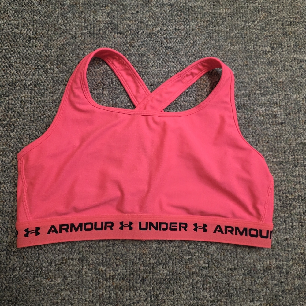 Under Armour Neon Pink Crossback Sports Bra 2X